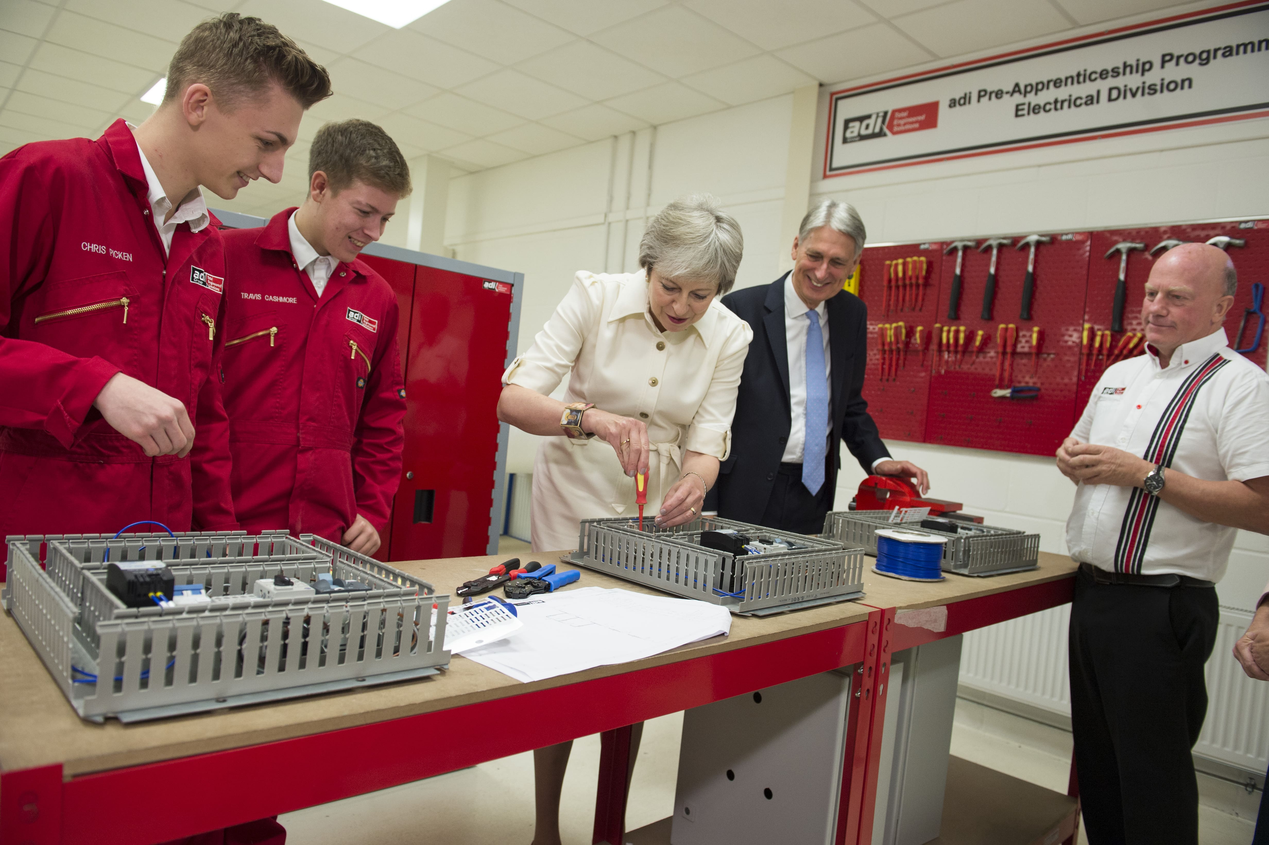 pm visits apprentices at adi 